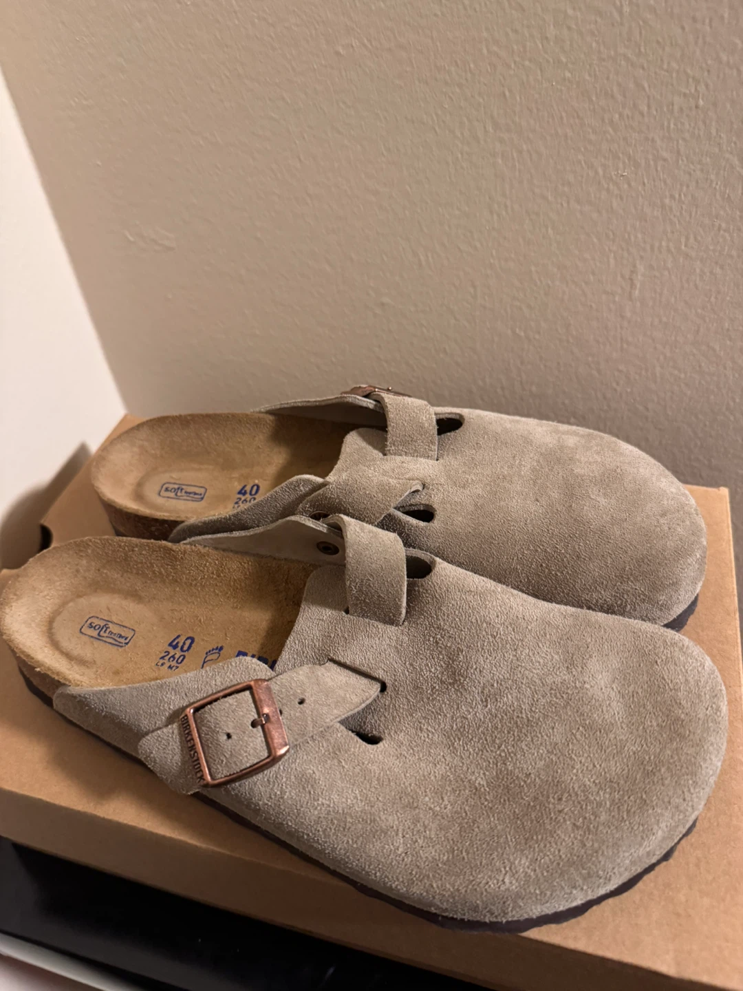 Birkenstock Boston Suede Clogs Size 40