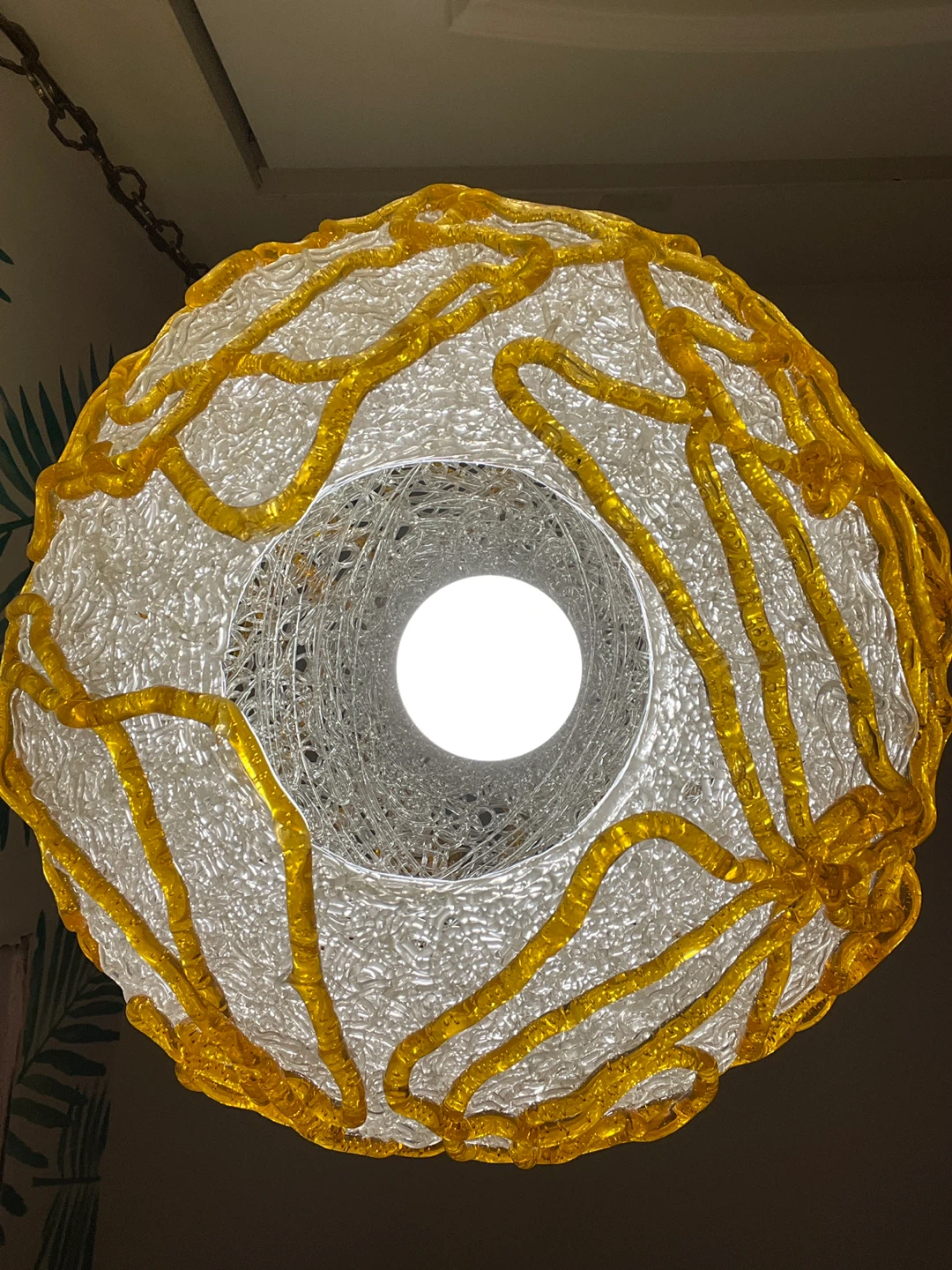1960’s Spaghetti Resin Swag Hanging Lamp - photo 3