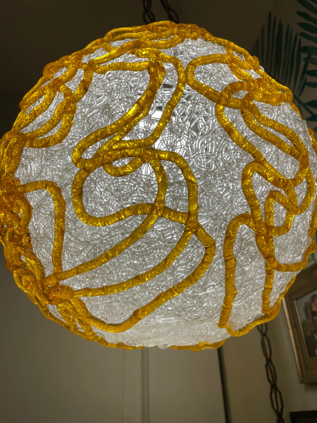 1960’s Spaghetti Resin Swag Hanging Lamp - photo 5