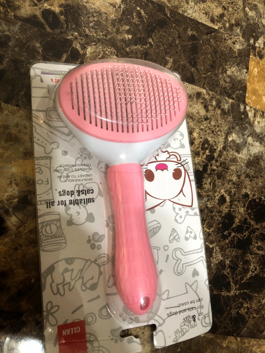 New -Snuggle Avenue Pet Grooming Brush (Pink)