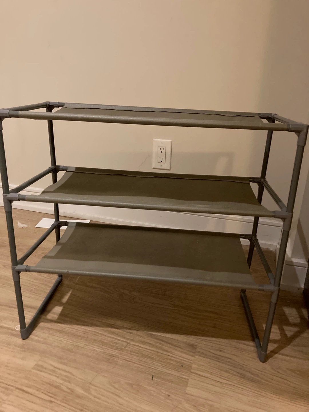 3-Tier Shoe Rack - Grey