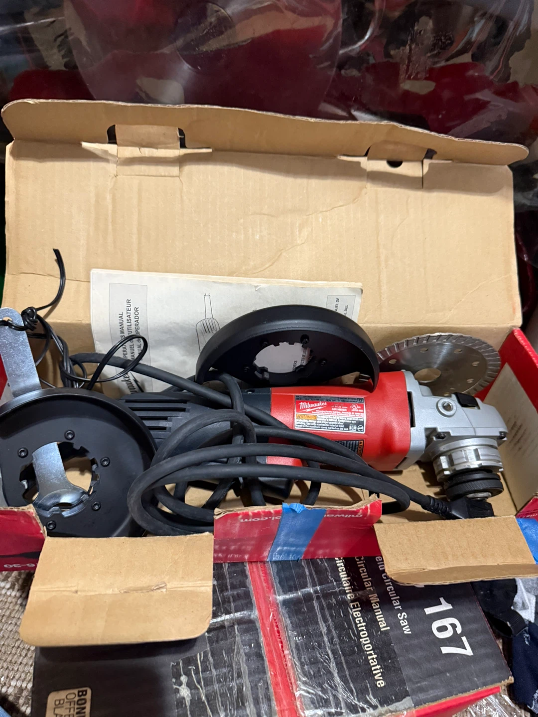 Milwaukee 4-1/2" Grinder w/ Accessories
