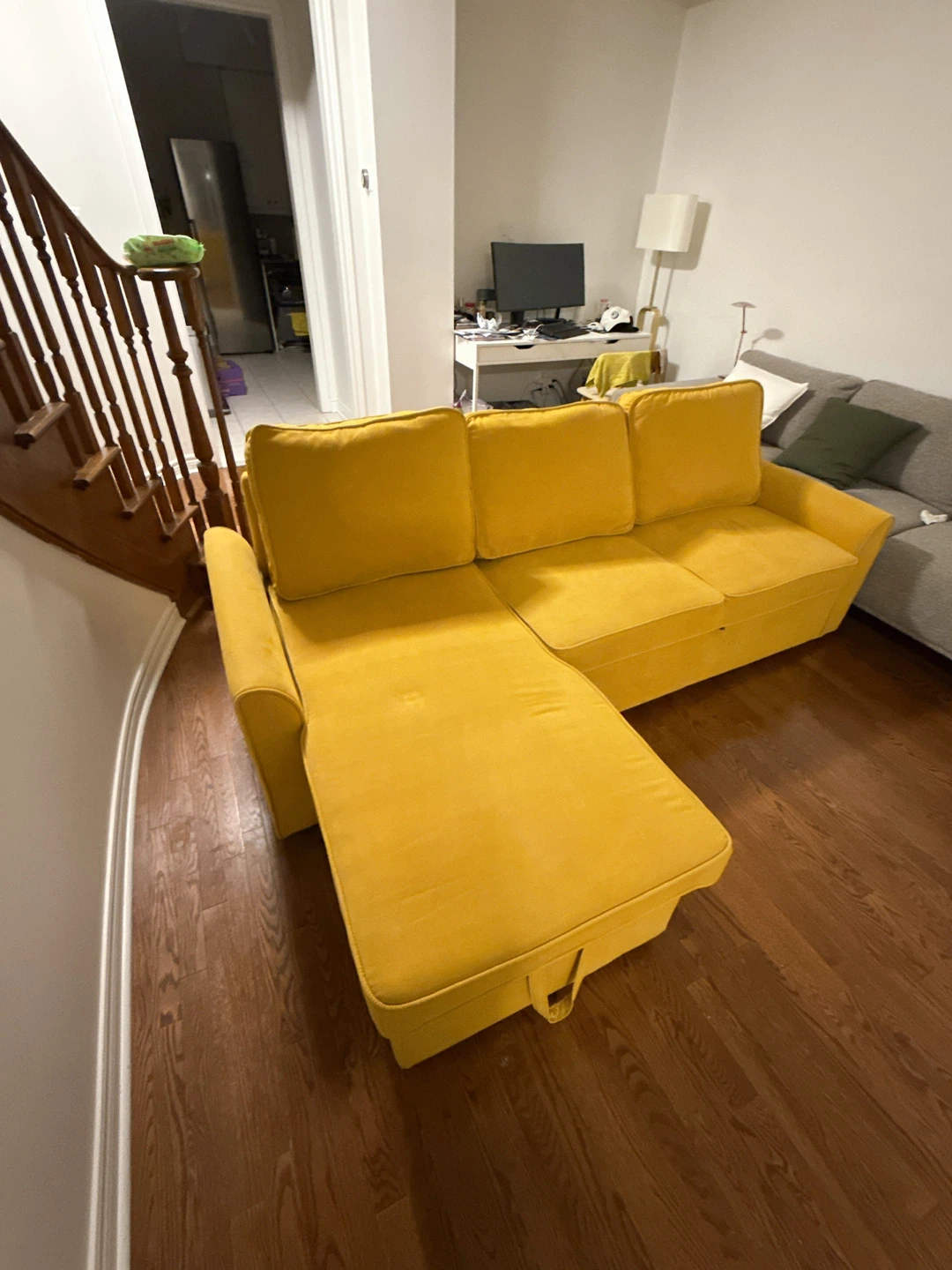 Structube Sectional Pull Out sofa and storage - photo 2