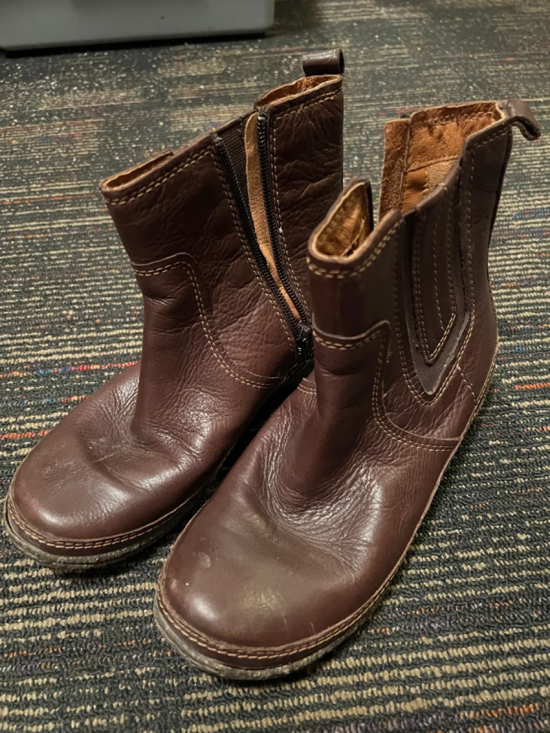 Brown Leather Ankle Boots
