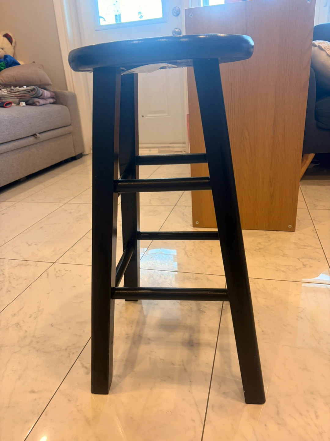 Black Table and bar Stool Set - photo 2