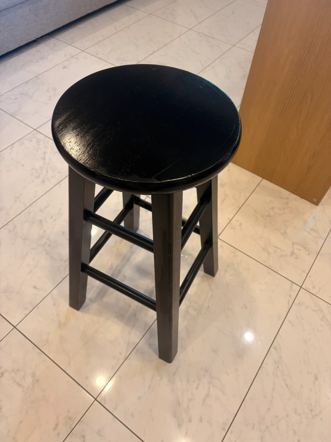 Black Table and bar Stool Set
