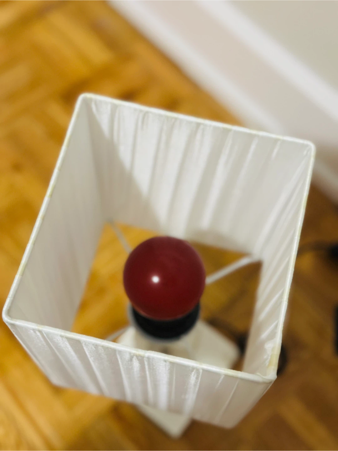 White Square Shade Table Lamp