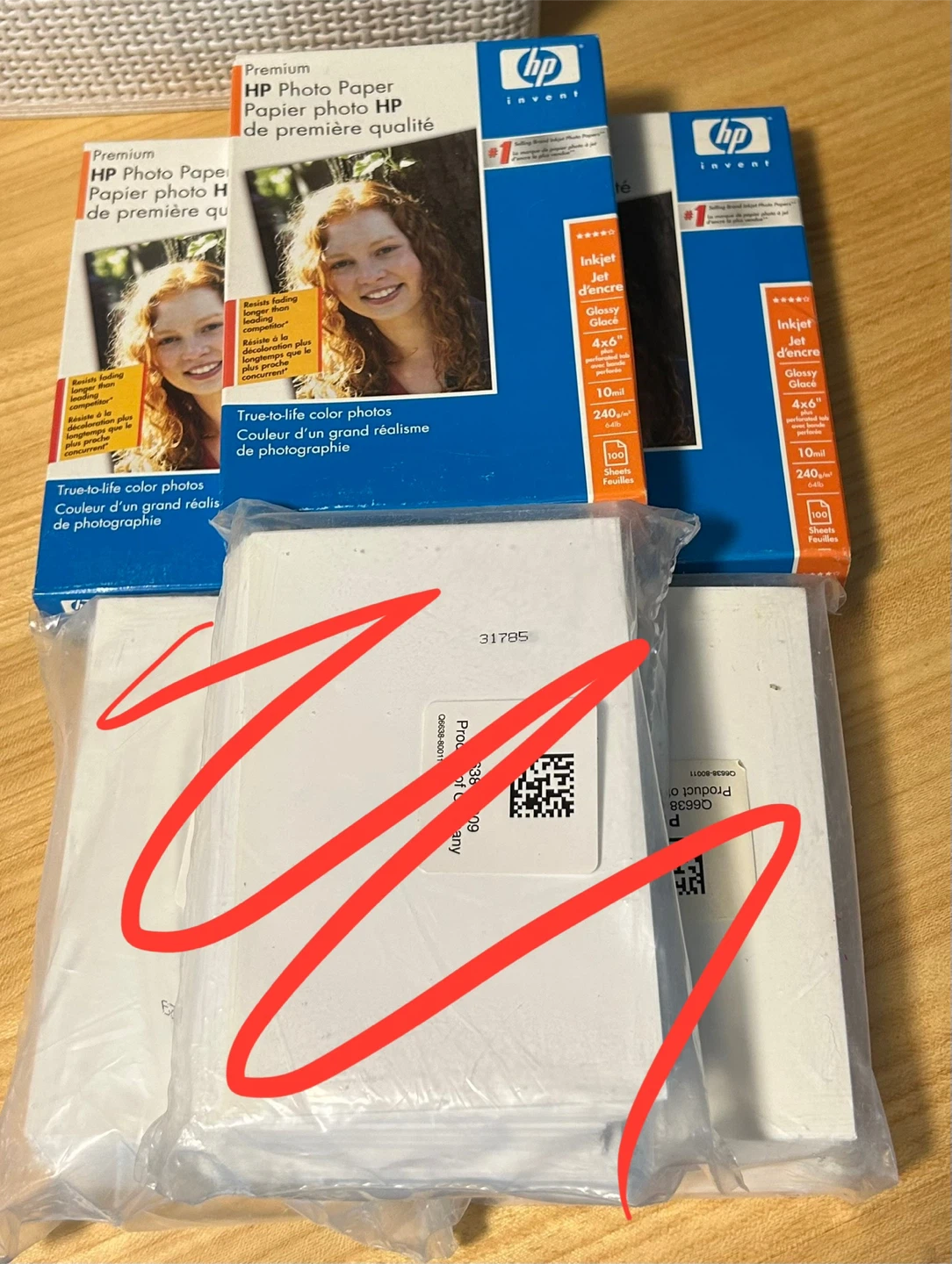 HP Premium Photo Paper, 4x6, 100 Sheets