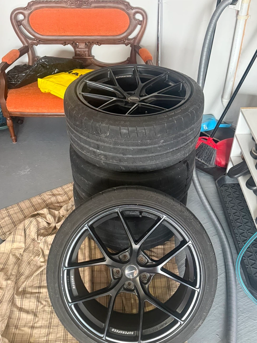19 inch Superspeed RF05RR Black Wheels & Tires - Set of 4 - photo 2