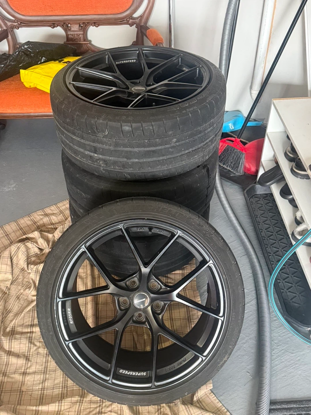 19 inch Superspeed RF05RR Black Wheels & Tires - Set of 4 - photo 3