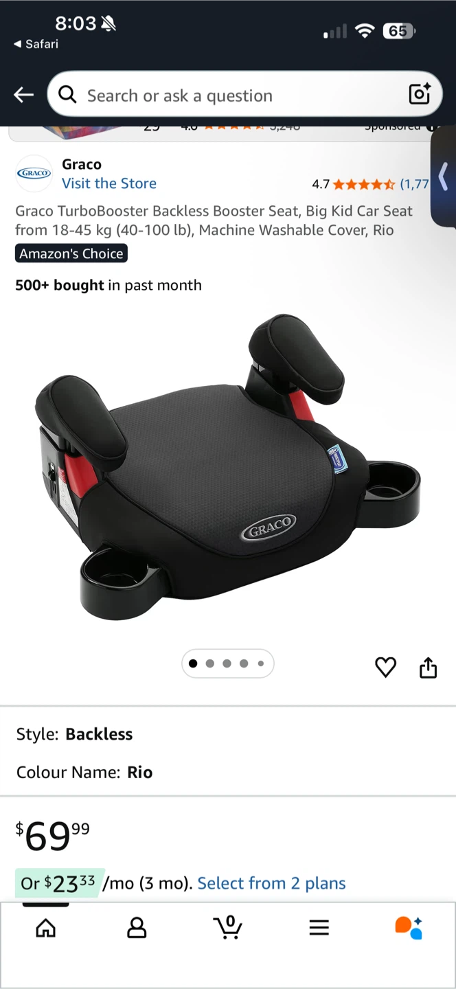 Graco seat booster