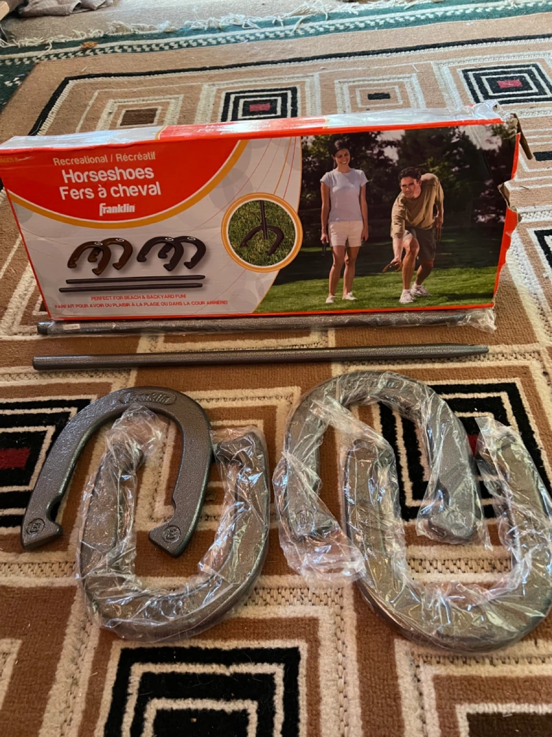 Franklin Recreational Horseshoes Set heavy metal
