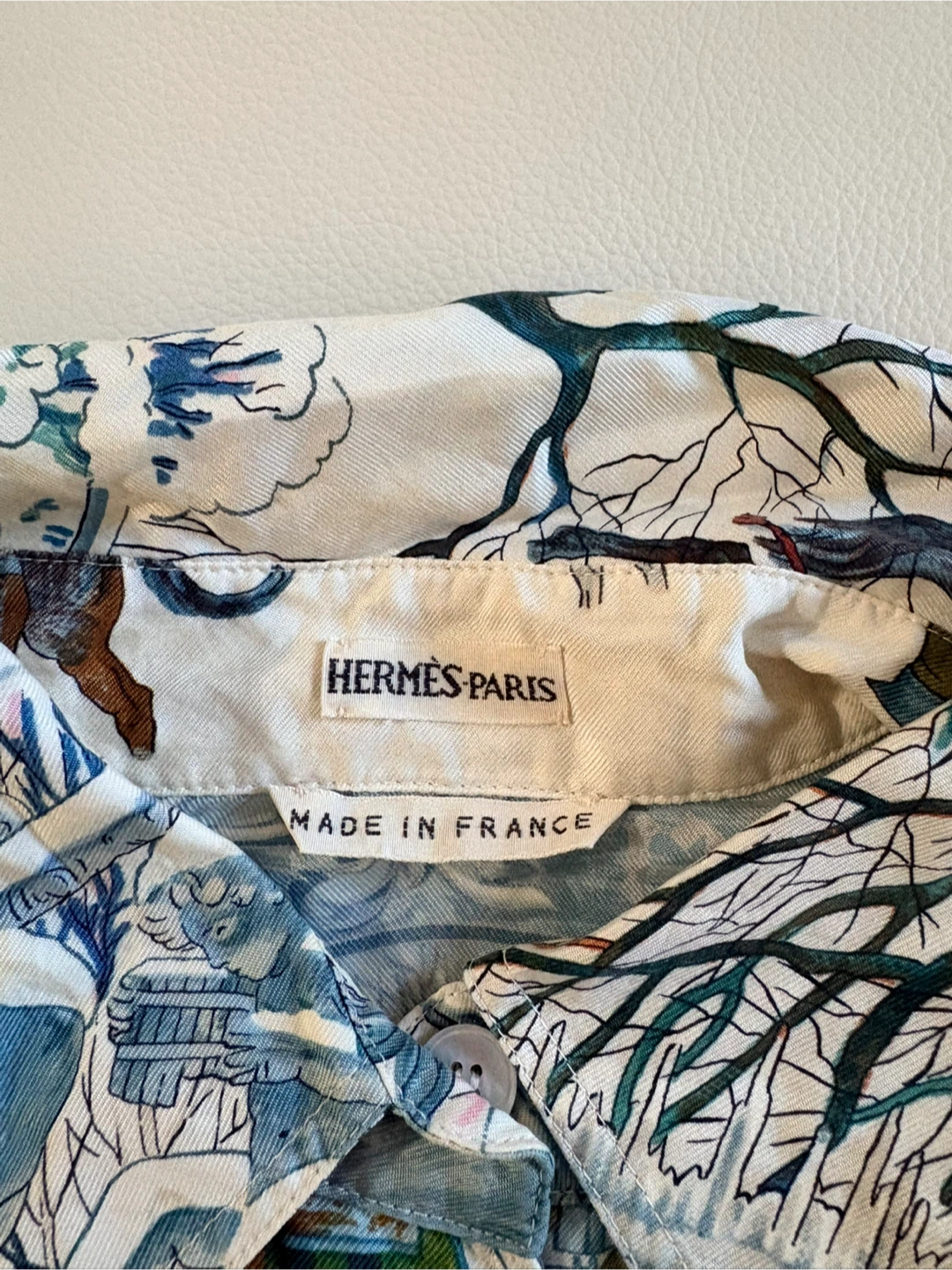 Hermès Paris L’Hiver Leroux Silk Button-Up Shirt - photo 3