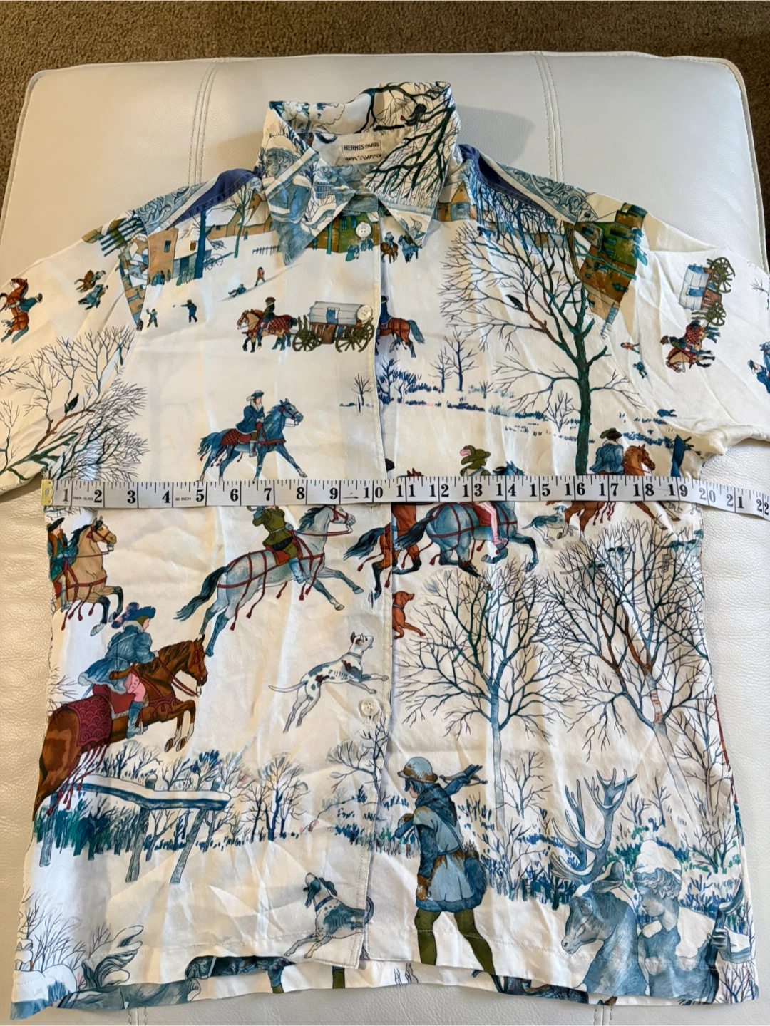 Hermès Paris L’Hiver Leroux Silk Button-Up Shirt - photo 4