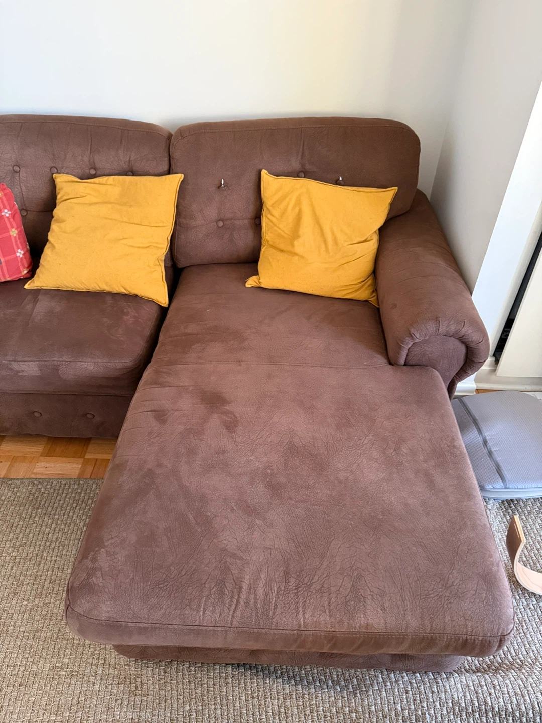 Brown Sectional Sofa-bed with Storage - photo 3