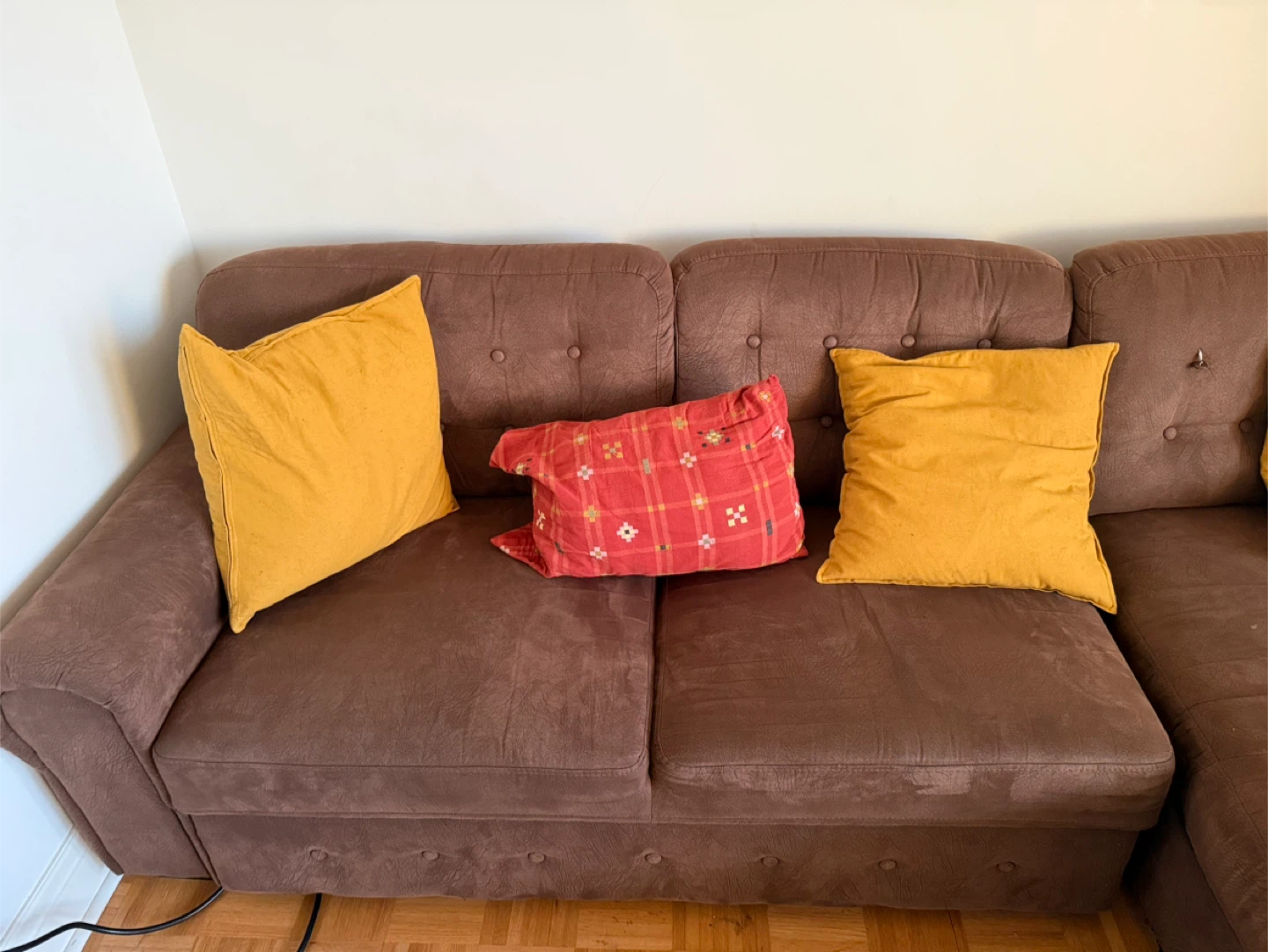 Brown Sectional Sofa-bed with Storage - photo 2