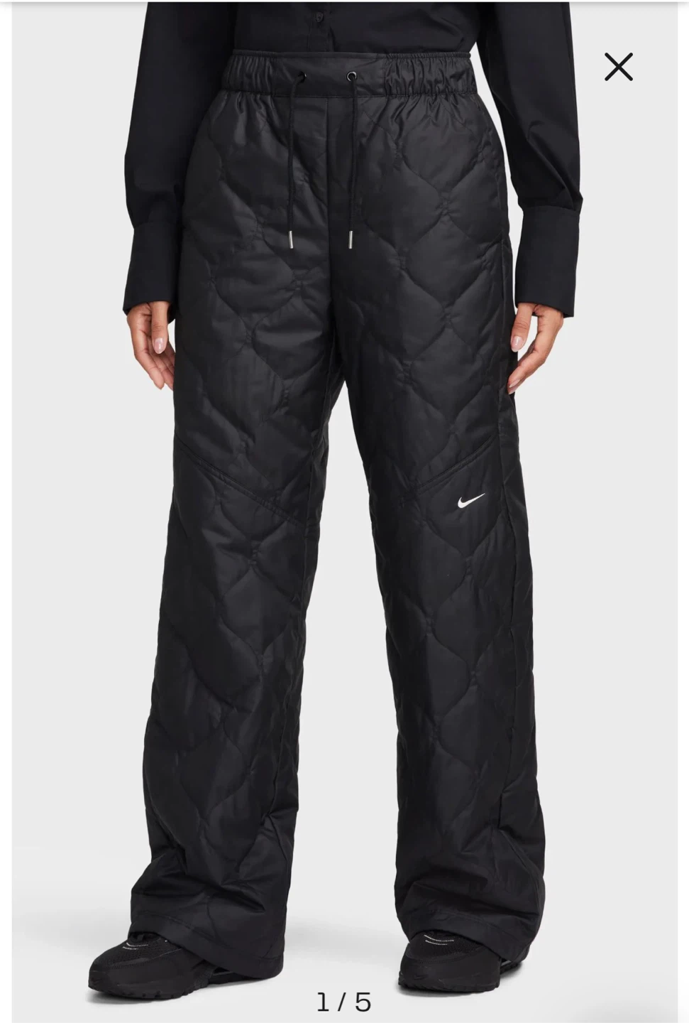 Nike Quilted Black Pants