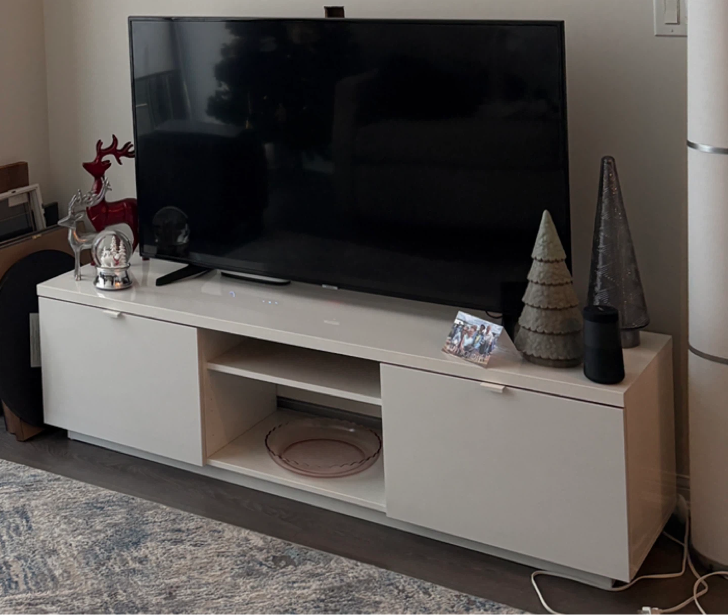 IKEA BYÅS TV Bench - High Gloss White