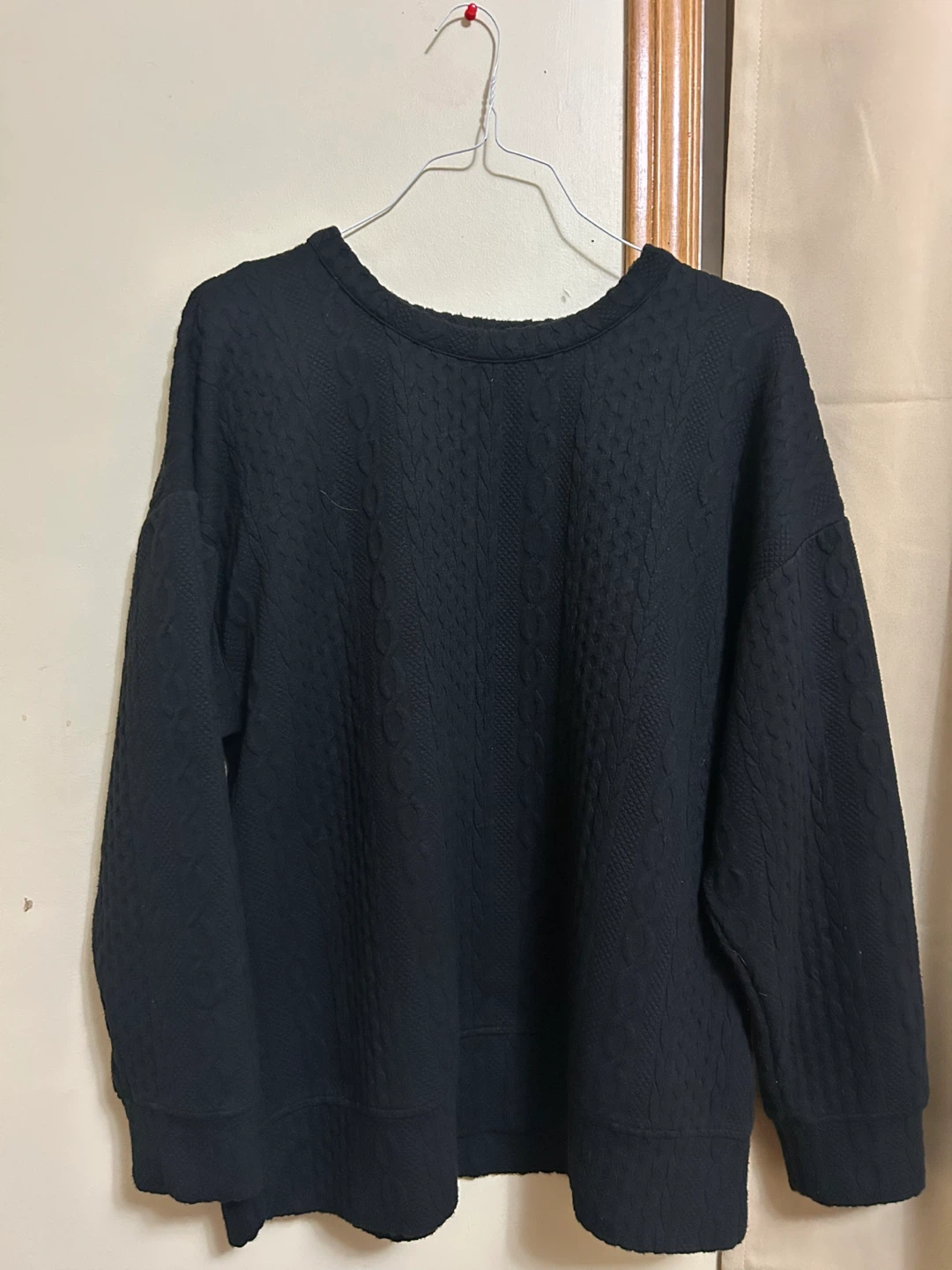 Black textured knit sweater MUST GO