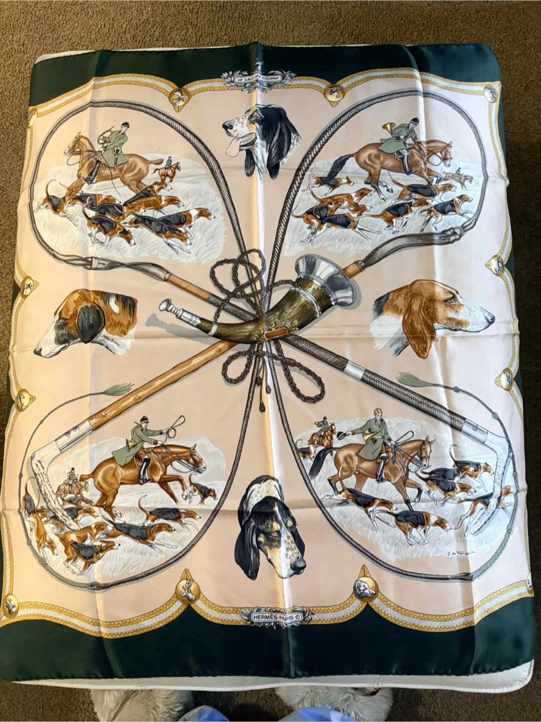 Hermès 'Le Laisser Courre' Silk Scarf