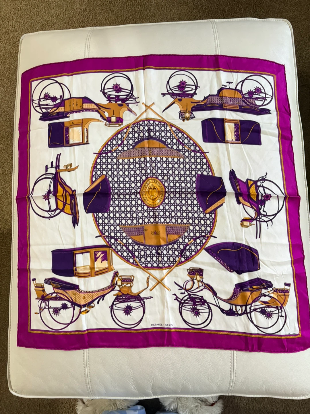 Hermès Silk Scarf - Les Voitures A Transformation La Perriere