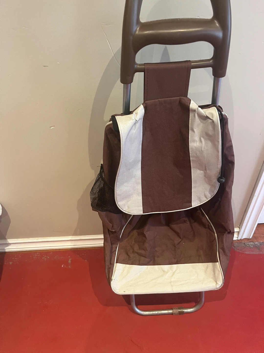 Brown & White Shopping Trolley Bag - photo 3