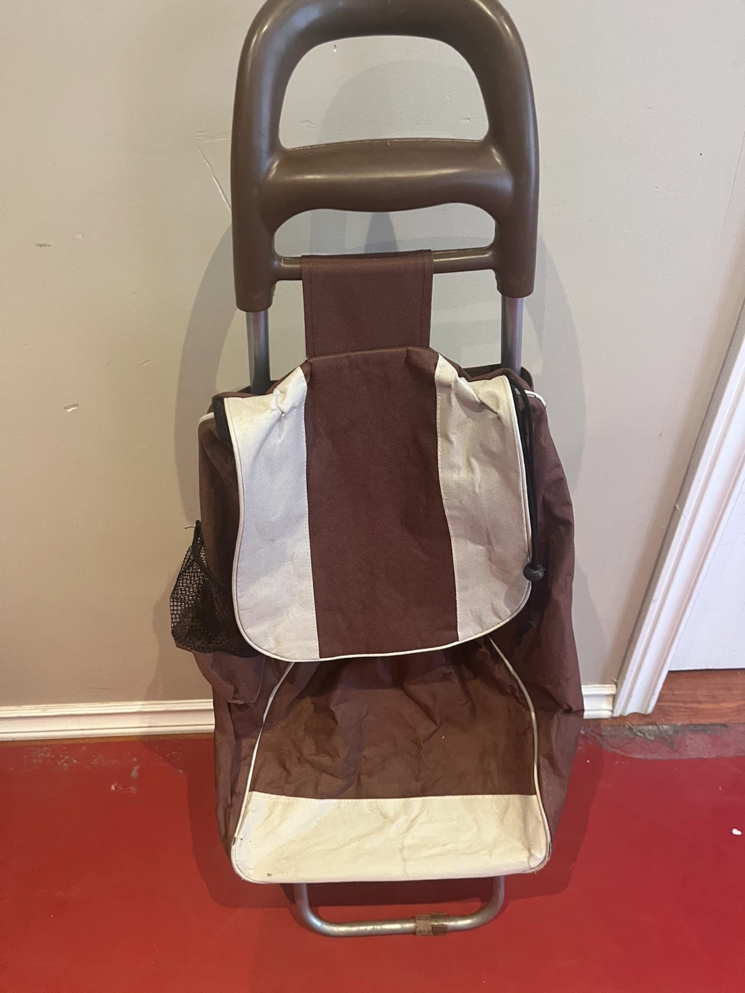 Brown & White Shopping Trolley Bag - photo 5