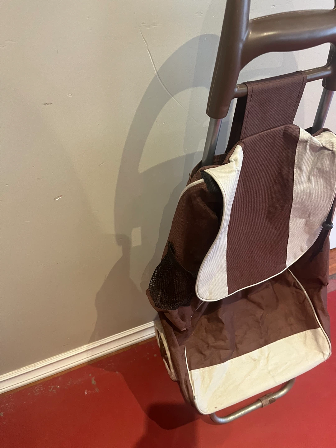 Brown & White Shopping Trolley Bag - photo 2