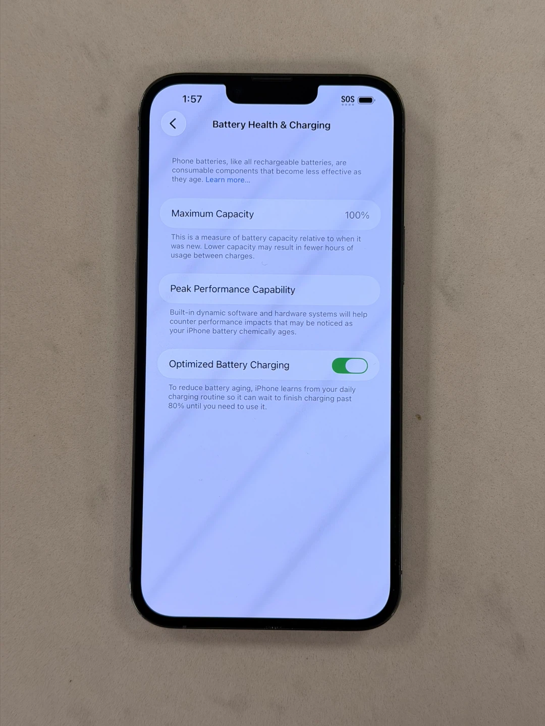 iPhone 13 Pro Max – 256GB – 100% Battery Health (Apple Replaced) - photo 3