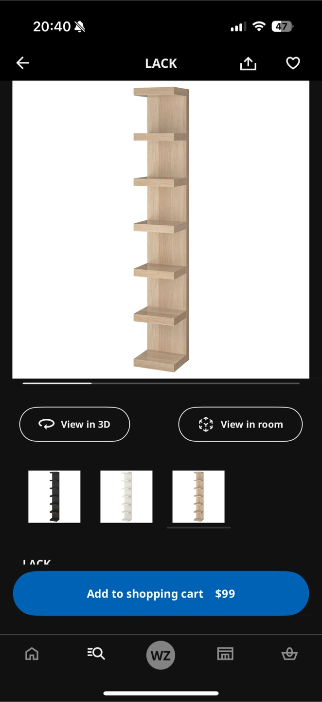 IKEA Lack Wall Shelf Unit, Light Brown