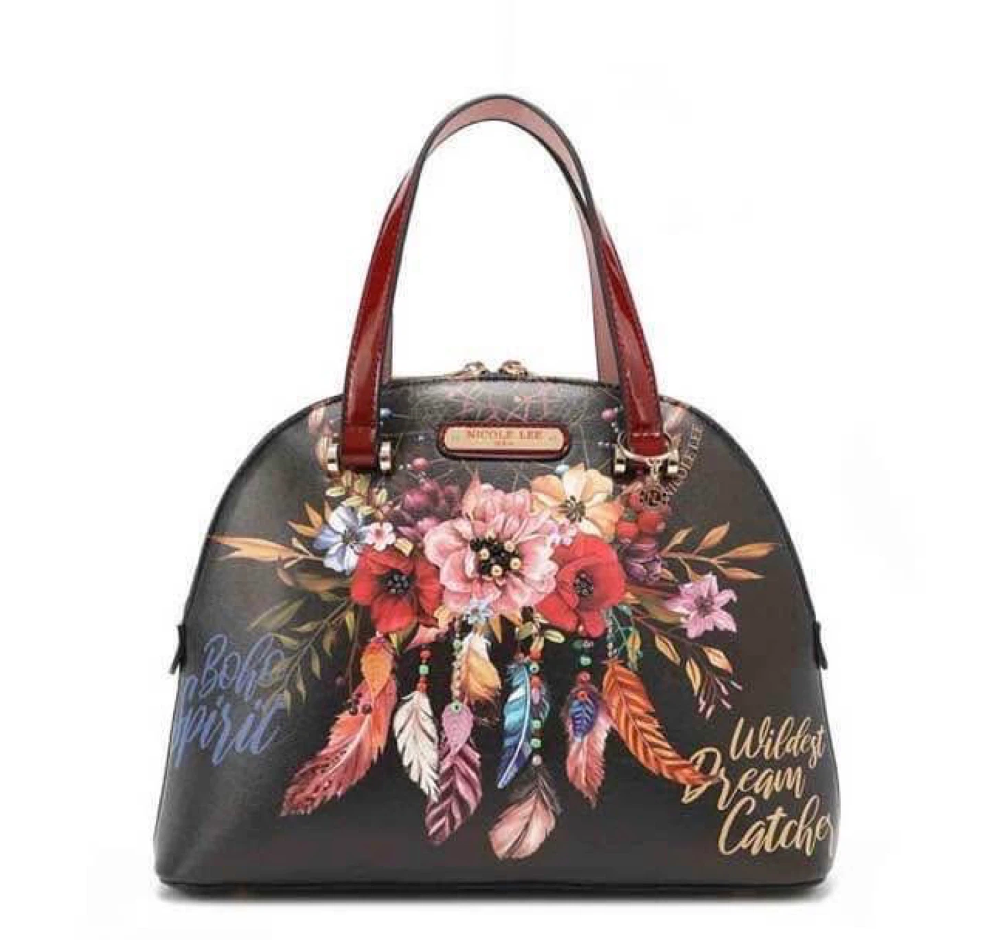Nicole Lee Floral Dome Satchel Bag