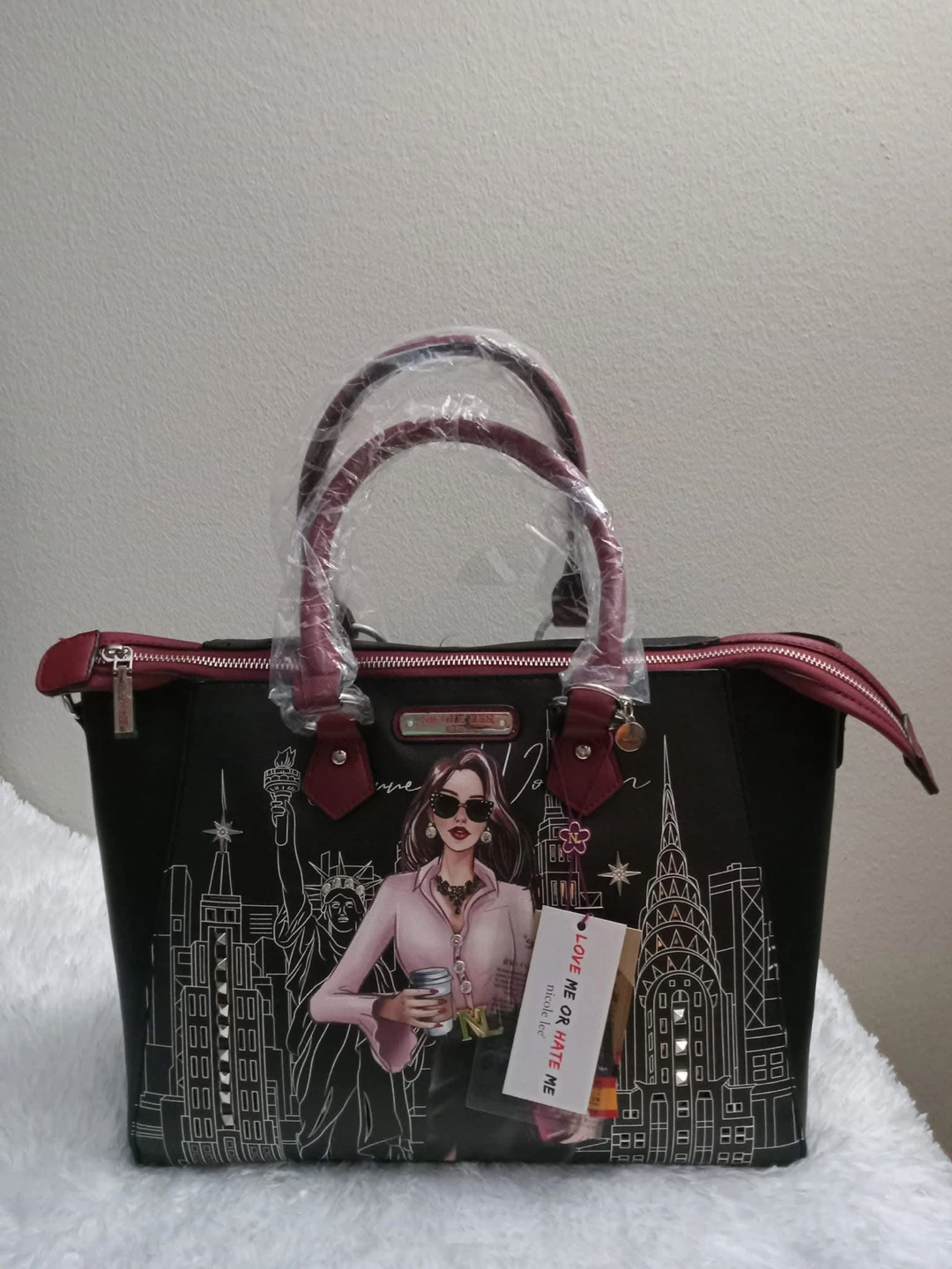 Nicole Lee 'Love Me Or Hate Me' Tote Bag