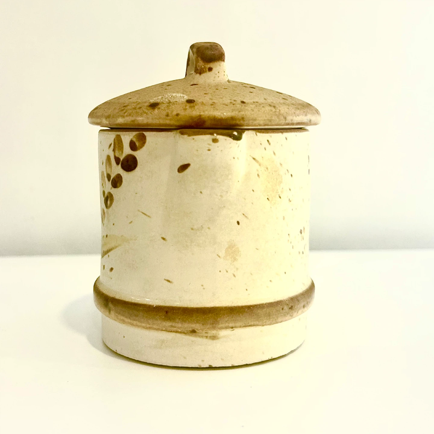 Laurentian Pottery Canada Small Lidded Sugar Crock Jar - photo 3