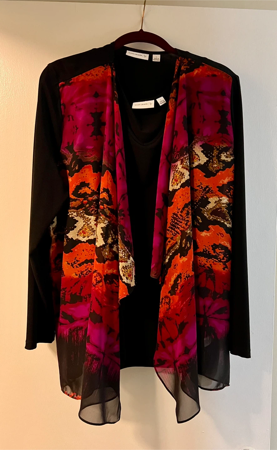 Susan Graver Cardigan & Tank Set