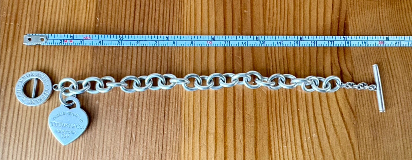 💯 Authentic Tiffany and Co RTT Heart Tag Toggle Bracelet - photo 2