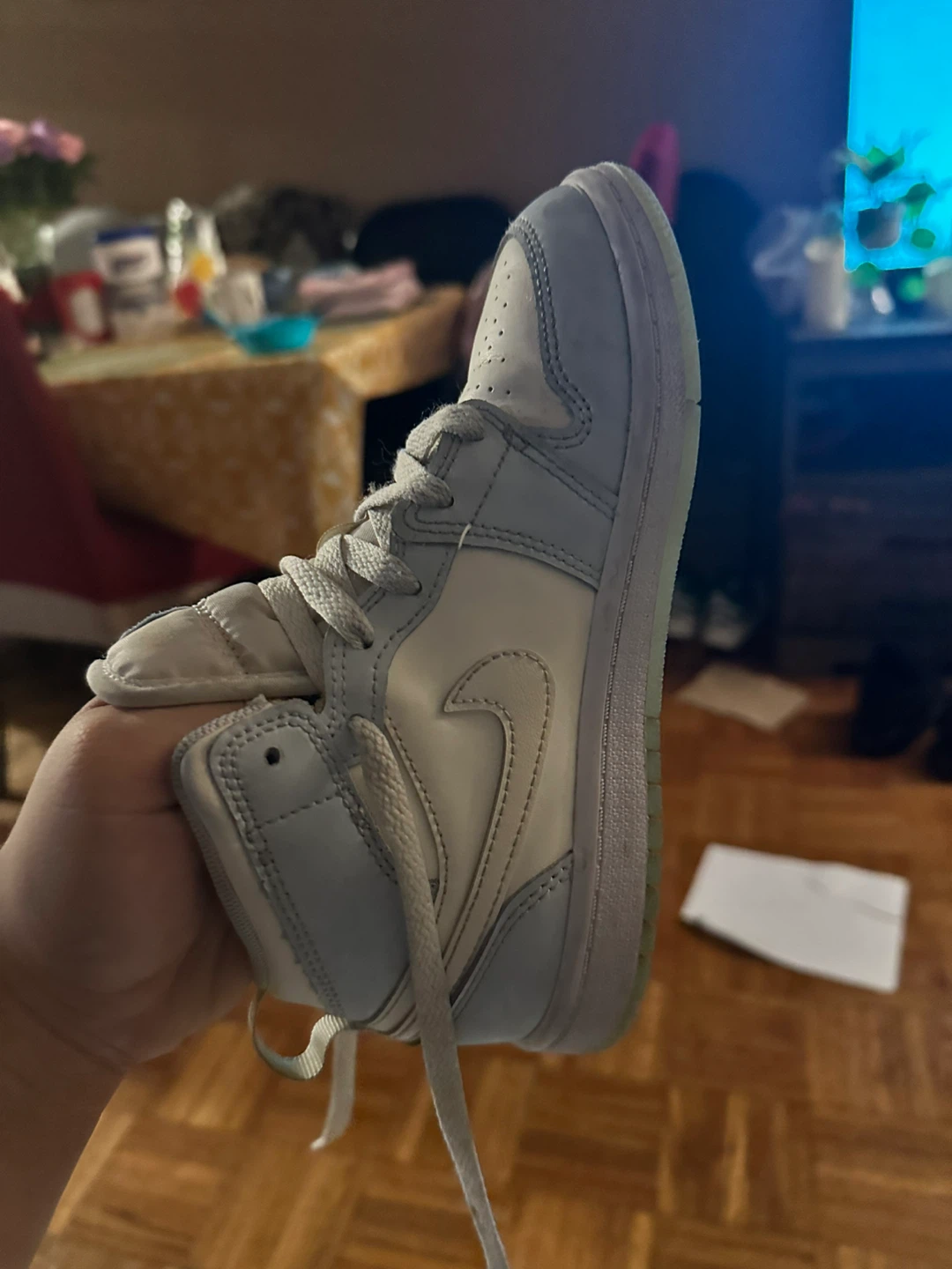 Jordan 1 Mid Ice Blue Youth Size 1Y - photo 4
