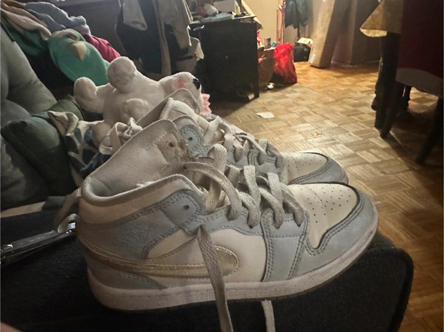 Jordan 1 Mid Ice Blue Youth Size 1Y - photo 2