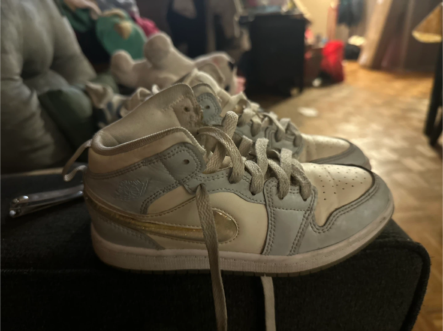 Jordan 1 Mid Ice Blue Youth Size 1Y