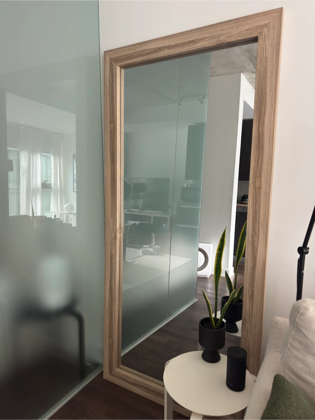 QUICK SELL* Full Length Standing Mirror Large Oak Wood Frame