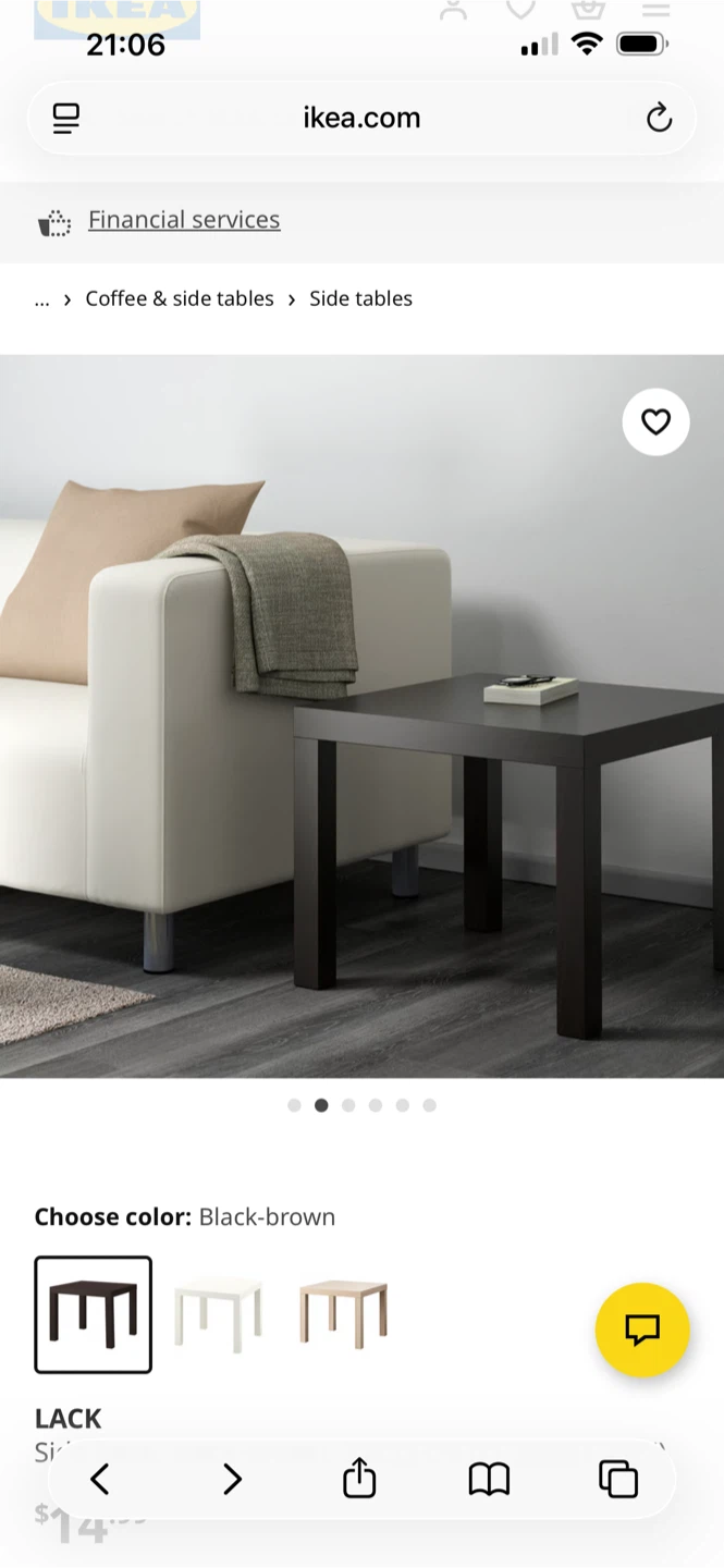 IKEA Lack Side Table - Black
