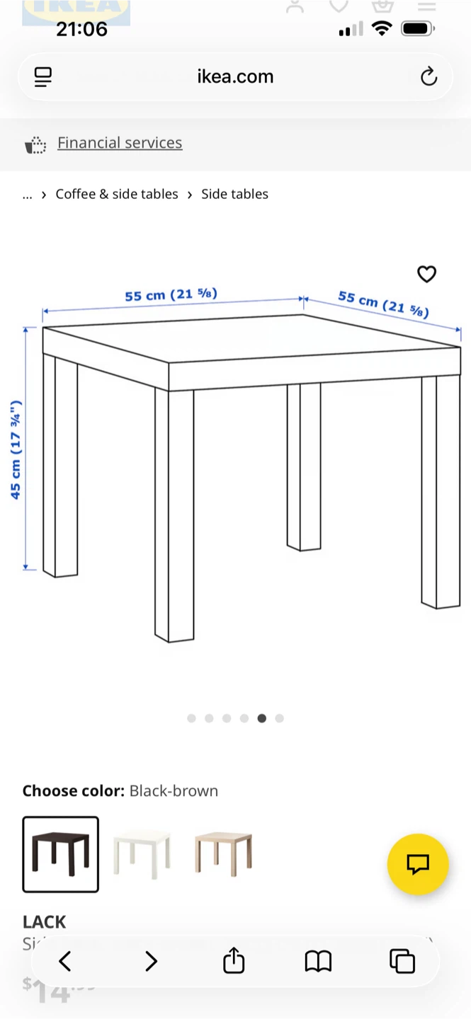 IKEA Lack Side Table - Black - photo 2