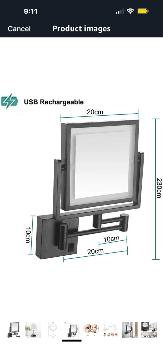 KFNXFPNZG LED Makeup Mirror - Like New! - photo 2