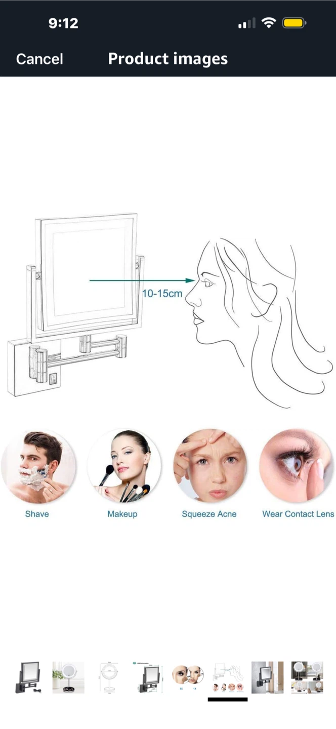 KFNXFPNZG LED Makeup Mirror - Like New! - photo 4