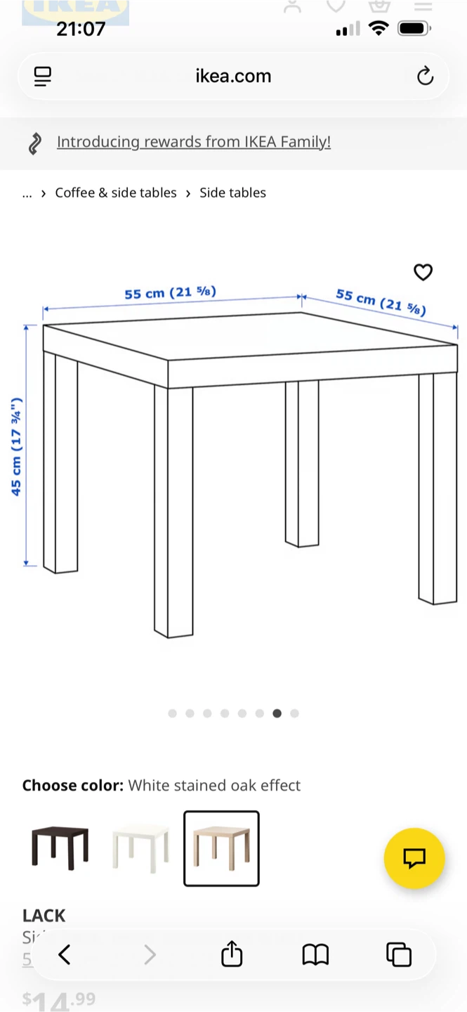 IKEA Lack Side Table - Oak - photo 4