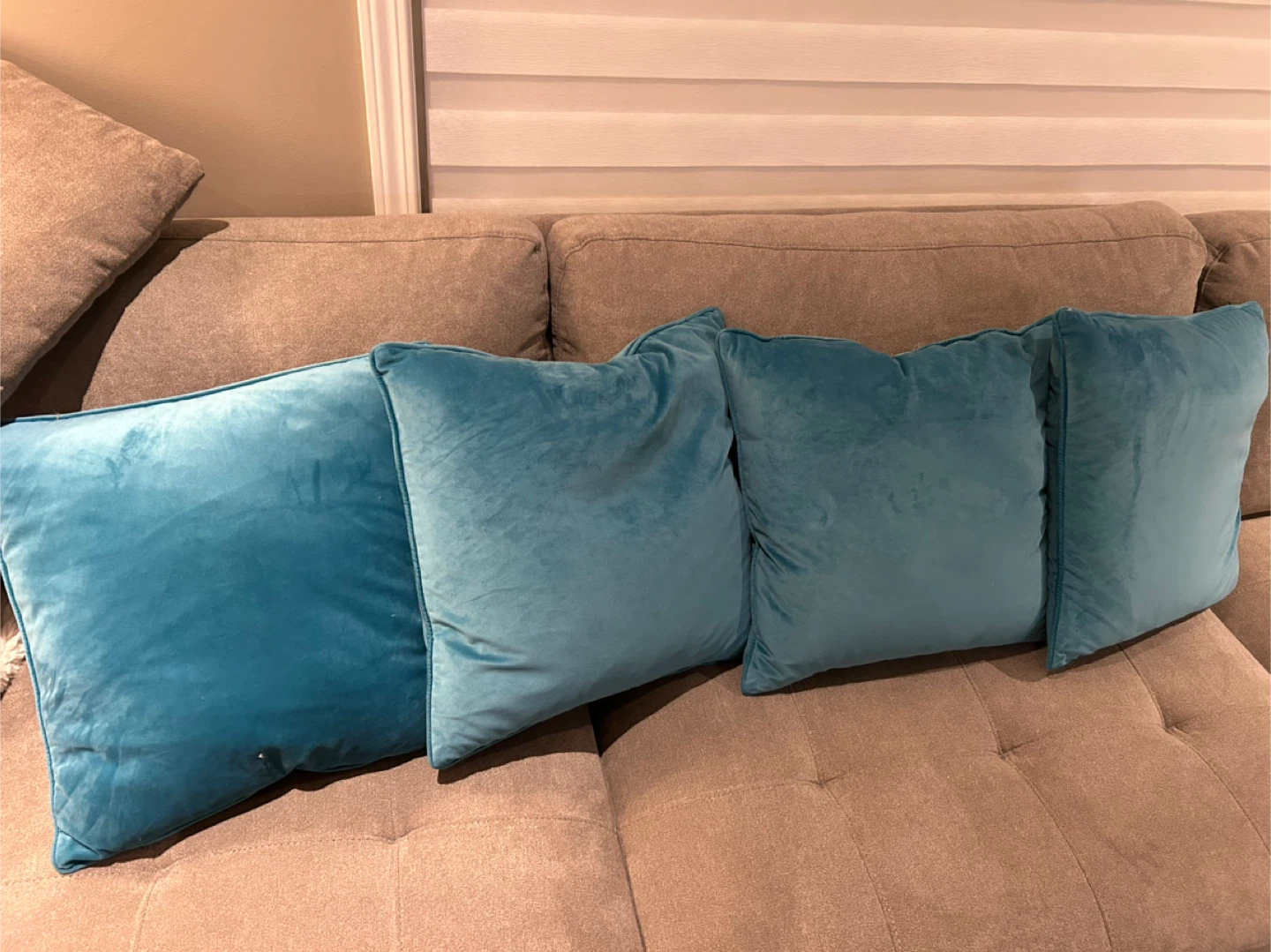 Teal Decorative Throw Pillows - Set of 4