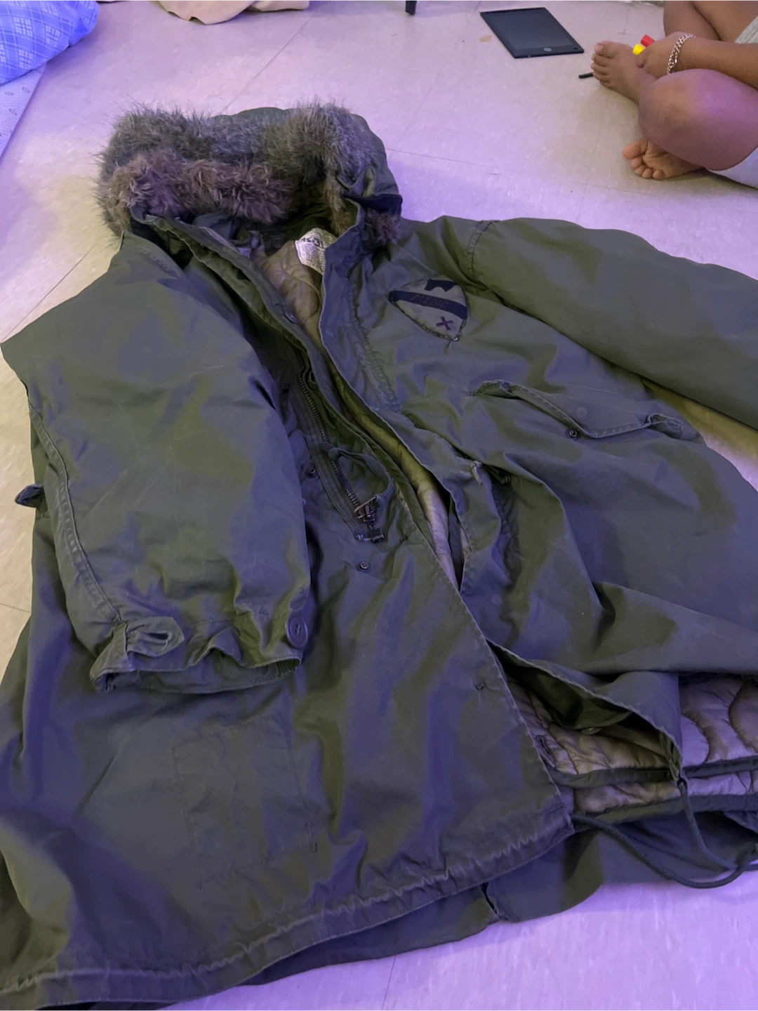 Olive Green Military Parka