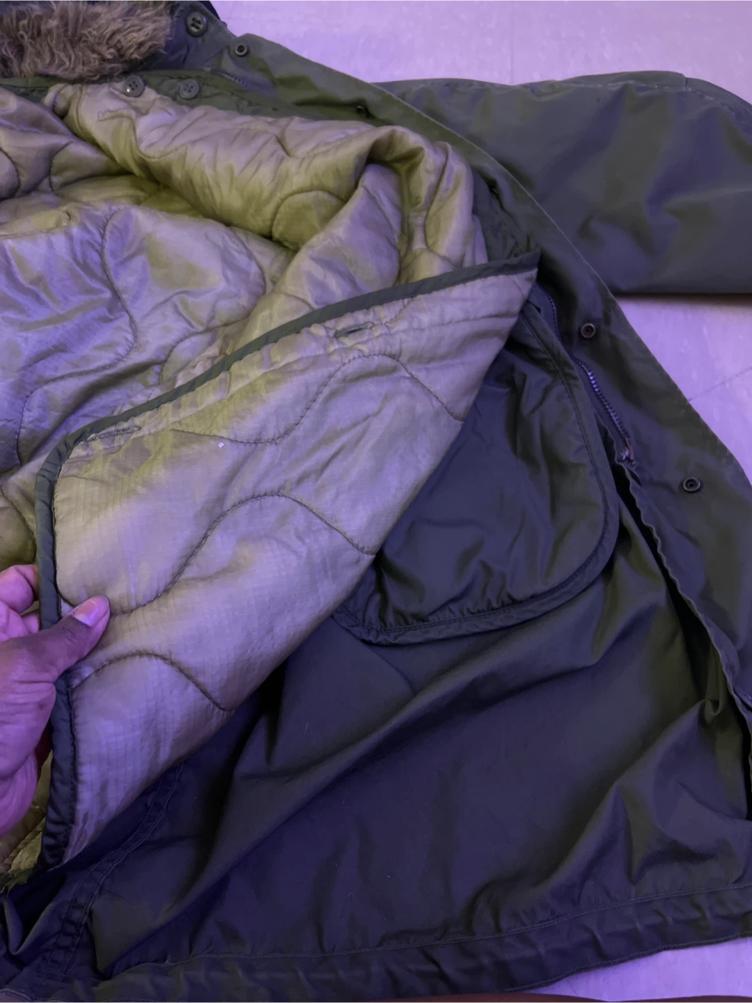 Olive Green Military Parka - photo 3