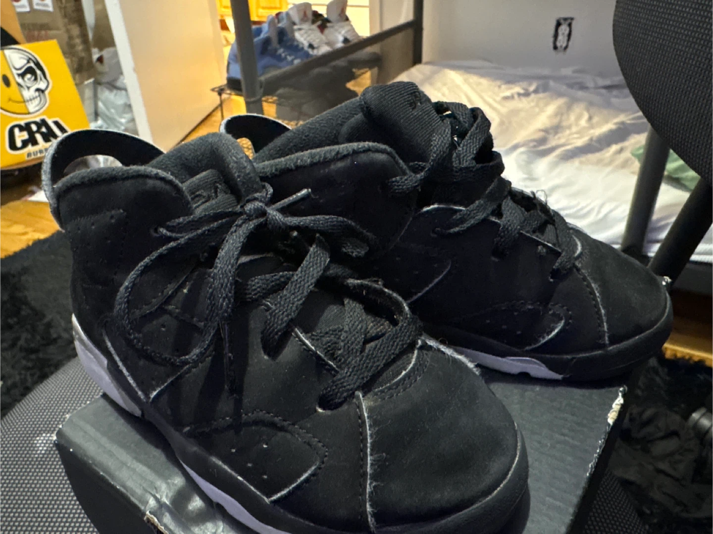 Jordan 6 Retro (TD) Black/Metallic Silver Size 9c - photo 3