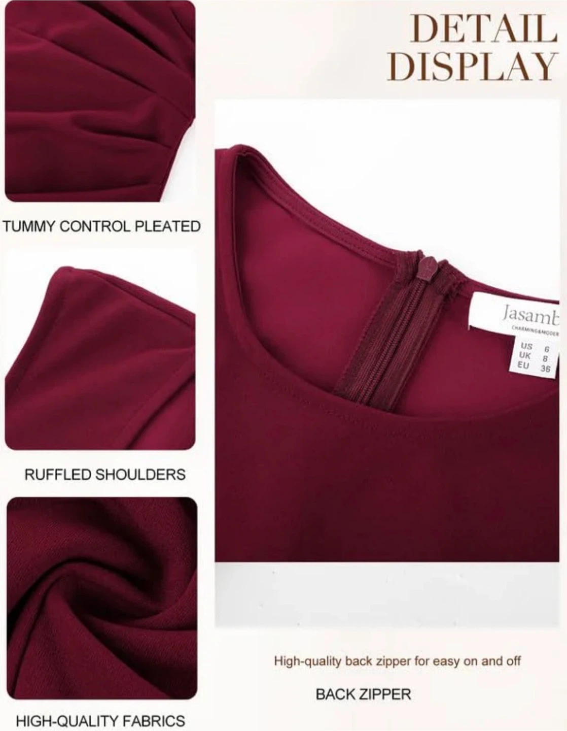NEW! Burgundy Jasambac Dress - Size 6 - photo 2
