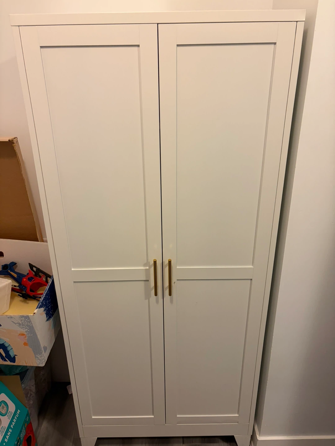White Wardrobe Cabinet - photo 2